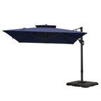 MAISON ARTS Parasol déporté hydraulique automatique 3,6 m avec mât en aluminium et rotation à 360 degrés