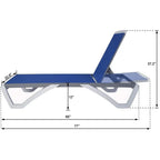 Kozyard Alan Chaise longue de patio inclinable et réglable, entièrement plate, en aluminium et résine de polypropylène