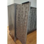 Buffet moderne, buffet avec rangement, armoire de rangement avec 4 portes à motifs losanges en relief