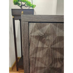 Buffet moderne, buffet avec rangement, armoire de rangement avec 4 portes à motifs losanges en relief