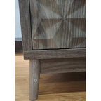Buffet moderne, buffet avec rangement, armoire de rangement avec 4 portes à motifs losanges en relief