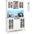 Meuble de rangement de cuisine de 185 cm de haut – Armoire autoportante avec étagères réglables