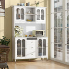 Meuble de rangement de cuisine de 185 cm de haut – Armoire autoportante avec étagères réglables