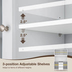 Meuble de rangement de cuisine de 185 cm de haut – Armoire autoportante avec étagères réglables