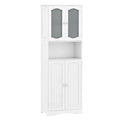 Meuble de rangement de salle de bain autoportant de 164 cm de haut avec étagères – Meuble de rangement au sol