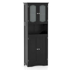 Meuble de rangement de salle de bain autoportant de 164 cm de haut avec étagères – Meuble de rangement au sol