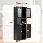 Meuble de rangement de salle de bain autoportant de 164 cm de haut avec étagères – Meuble de rangement au sol