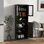 Meuble de rangement de salle de bain autoportant de 164 cm de haut avec étagères – Meuble de rangement au sol
