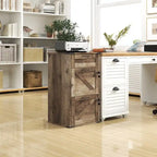 Porte de Grange en Bois 3 Tiroirs avec Serrure 78 cm H
