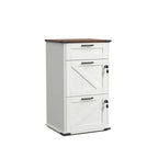 Porte de Grange en Bois 3 Tiroirs avec Serrure 78 cm H