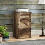 Porte de Grange en Bois 3 Tiroirs avec Serrure 78 cm H