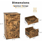 Porte de Grange en Bois 3 Tiroirs avec Serrure 78 cm H
