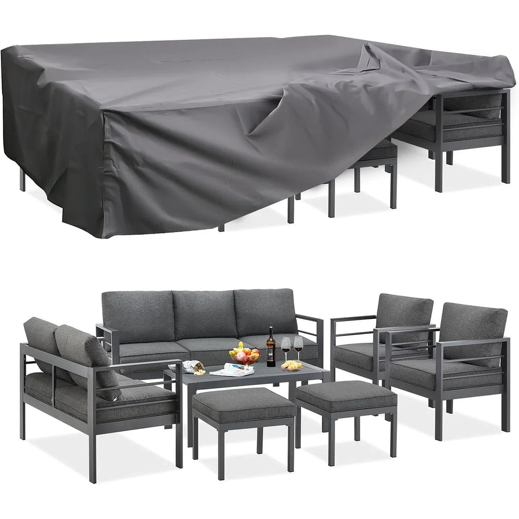 AECOJOY Ensemble de 7 Meubles de Jardin en Aluminium pour Extérieur