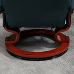 Fauteuil inclinable manuel pivotant en similicuir HomCom avec repose-pieds confortable et relaxant