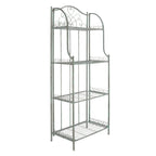 SAFAVIEH Bryn Étagère de boulanger d'extérieur victorienne en fer forgé à 4 niveaux - 63,5 cm l x 38,1 cm P x 160 cm H - 25L x 15P x 63H