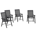 Lot de 4 chaises pliantes Outsunny au design simple et élégant, confortables pour la terrasse, le jardin et les voyages