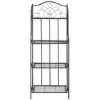 SAFAVIEH Bryn Étagère de boulanger d'extérieur victorienne en fer forgé à 4 niveaux - 63,5 cm l x 38,1 cm P x 160 cm H - 25L x 15P x 63H