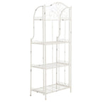 SAFAVIEH Bryn Étagère de boulanger d'extérieur victorienne en fer forgé à 4 niveaux - 63,5 cm l x 38,1 cm P x 160 cm H - 25L x 15P x 63H