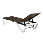 Kozyard Alan Chaise longue de patio inclinable et réglable, entièrement plate, en aluminium et résine de polypropylène