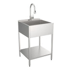 Transolid EWS-2422S Évier de buanderie et support de lavage en acier inoxydable de 24 po L x 22 po P x 35 po H - 24 po x 22 po