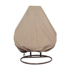LeisureMod Fauteuil suspendu œuf 2 places avec support - Balançoire / hamac de patio en rotin osier pour extérieur/intérieur avec coussins