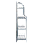 SAFAVIEH Bryn Étagère de boulanger d'extérieur victorienne en fer forgé à 4 niveaux - 63,5 cm l x 38,1 cm P x 160 cm H - 25L x 15P x 63H