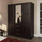 Palace Imports Armoire Cosmo 3 portes 100 % bois massif avec portes en bois massif ou portes miroir