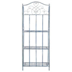 SAFAVIEH Bryn Étagère de boulanger d'extérieur victorienne en fer forgé à 4 niveaux - 63,5 cm l x 38,1 cm P x 160 cm H - 25L x 15P x 63H