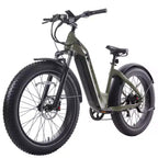 Vélo électrique hybride à pneus larges 26 pouces GOTRAX pour adulte à cadre ouvert - Vert