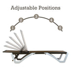 Kozyard Alan Chaise longue de patio inclinable et réglable, entièrement plate, en aluminium et résine de polypropylène