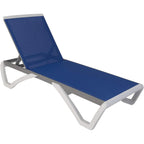 Kozyard Alan Chaise longue de patio inclinable et réglable, entièrement plate, en aluminium et résine de polypropylène