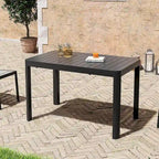 Ensemble de salle à manger extérieur 5/7 pièces en aluminium avec chaises empilables et table extensible