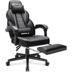 Chaise de jeu style course BOSSIN, fauteuil gamer grande taille 300 lb, chaise d'ordinateur à dossier haut