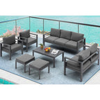 AECOJOY Ensemble de 7 Meubles de Jardin en Aluminium pour Extérieur