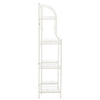 SAFAVIEH Bryn Étagère de boulanger d'extérieur victorienne en fer forgé à 4 niveaux - 63,5 cm l x 38,1 cm P x 160 cm H - 25L x 15P x 63H