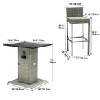 Ensemble de bar extérieur en osier Moasis 5 pièces - 5 PCS