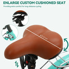 Moasis24/26 Vélo Cruiser 7 Vitesses, Vélo à Cadre Bas Ajustable, Vélo de Ville, Bicyclette