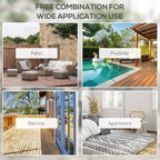Lot de 4 chaises pliantes Outsunny au design simple et élégant, confortables pour la terrasse, le jardin et les voyages
