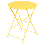 Ensemble bistrot pliant en métal 3 pièces, salon de conversation intérieur/extérieur résistant aux intempéries pour patio, cour, jardin