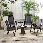 Lot de 4 chaises pliantes Outsunny au design simple et élégant, confortables pour la terrasse, le jardin et les voyages