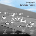 MAISON ARTS Grand Parasol Double Face de 4,5 m avec Base Incluse pour Patio
