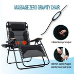 Fauteuil de relaxation zéro gravité XL surdimensionné rembourré avec accoudoirs plus larges et porte-gobelet réglable - N/A