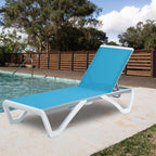 Kozyard Alan Chaise longue de patio inclinable et réglable, entièrement plate, en aluminium et résine de polypropylène
