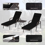 Ensemble de 3 chaises longues d'extérieur Kullavik