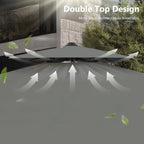 MAISON ARTS Parasol déporté hydraulique automatique 3,6 m avec mât en aluminium et rotation à 360 degrés