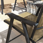 Lot de 4 chaises pliantes Outsunny au design simple et élégant, confortables pour la terrasse, le jardin et les voyages