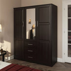 Palace Imports Armoire Cosmo 3 portes 100 % bois massif avec portes en bois massif ou portes miroir