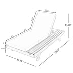 Christopher Knight Home - Ensemble de 2 chaises longues Michael en acacia pour l'extérieur