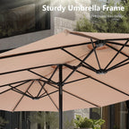 MAISON ARTS Grand Parasol Double Face de 4,5 m avec Base Incluse pour Patio