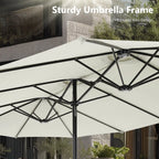 MAISON ARTS Grand Parasol Double Face de 4,5 m avec Base Incluse pour Patio
